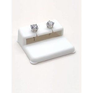 "RJ-E68-E77" 925 Sterling Silver Clear Round Cubic Zirconia CZ Stud Earrings 6mm